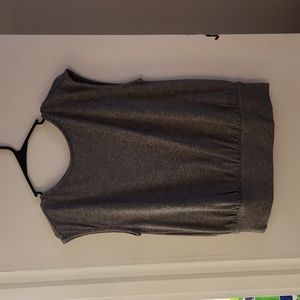 Unworn Open back Gray Sparkle Shirt